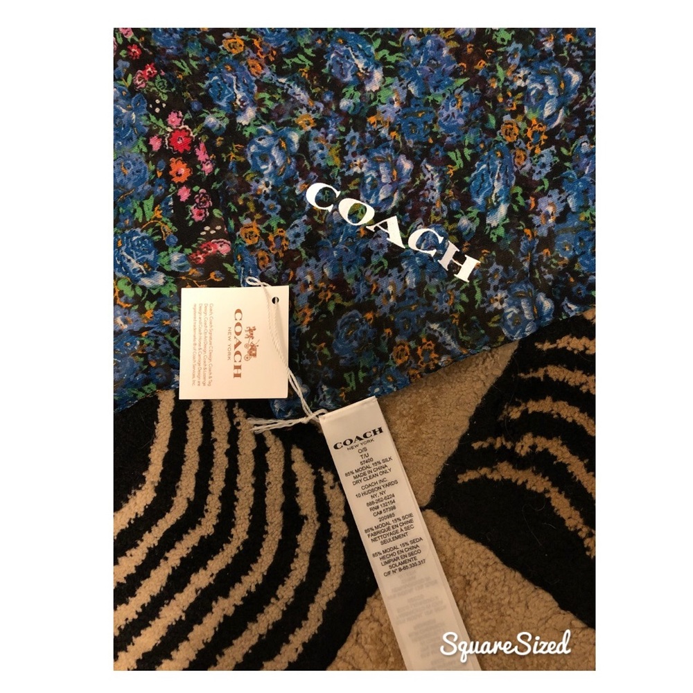 Coach Floral Wrap Scarf
